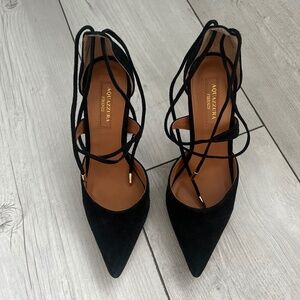 Aquazzura Matilde 105 size 38 black suede